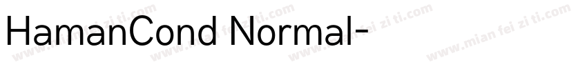 HamanCond Normal字体转换